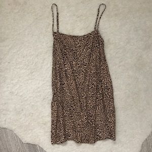 Reformation cheetah print mini dress